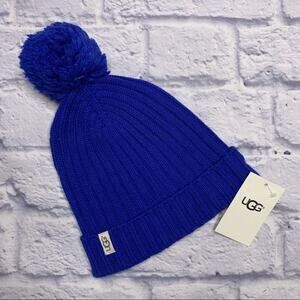 UGG Youth Ribbed Beanie in Blue